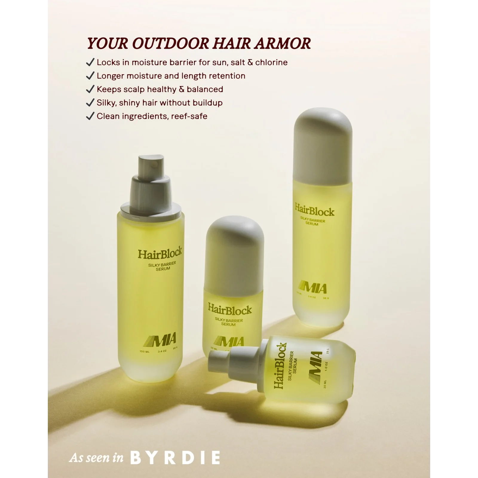 HairBlock — Multi-Benefit Barrier Serum for Sun, Salt, Chlorine, & Cold Weather